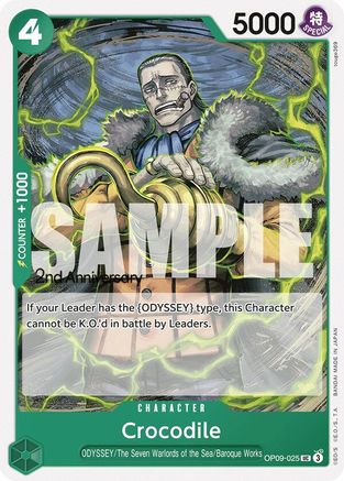 Crocodile (025) (OP09-025) - Emperors in the New World: 2nd Anniversary Tournament Cards