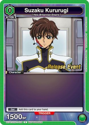 Suzaku Kururugi (034) (UEPR/CGH-1-034) - UE04BT Code Geass Lelouch of the Rebellion Release Event Cards