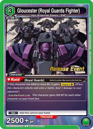 Gloucester (Royal Guards Fighter) (UEPR/CGH-1-056) - UE04BT Code Geass Lelouch of the Rebellion Release Event Cards