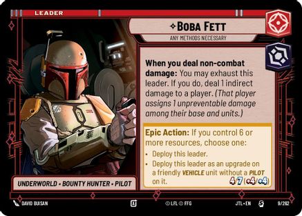 Boba Fett - Any Methods Necessary (009/262) (009/257) [Jump to Lightspeed] - Fantasy Flight Games - Card Brawlers | Quebec | Canada |