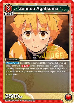 Zenitsu Agatsuma (Judge Pack) (UEPR/KMY-1-069) - Union Arena Promotion Cards Foil