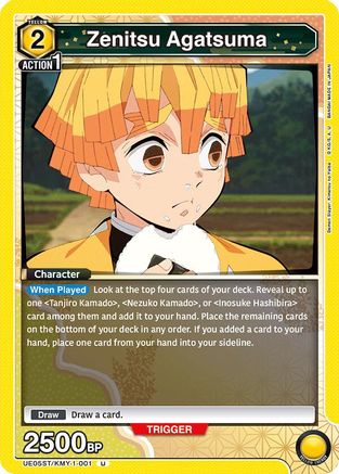 Zenitsu Agatsuma (001) (UE05ST/KMY-1-001) - UE05ST Demon Slayer Kimetsu no Yaiba Starter Deck