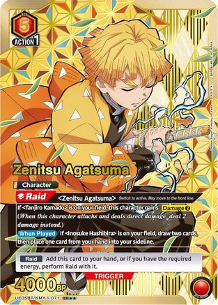 Zenitsu Agatsuma (071) (SR**) (UE05BT/KMY-1-071) - UE05BT Demon Slayer Kimetsu no Yaiba Foil