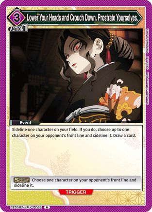 Lower Your Heads and Crouch Down. Prostrate Yourselves. (UE05BT/KMY-1-063) - UE05BT Demon Slayer Kimetsu no Yaiba Foil