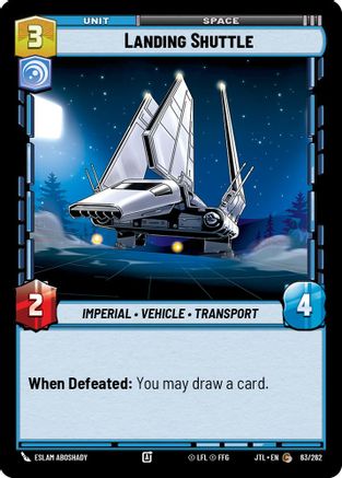 Landing Shuttle (63/262) (63/262) [Jump to Lightspeed] - Fantasy Flight Games - Card Brawlers | Quebec | Canada |