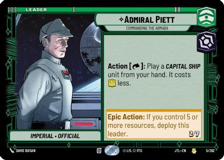 Admiral Piett - Commanding the Armada (005/262) (005/257) [Jump to Lightspeed] - Fantasy Flight Games - Card Brawlers | Quebec | Canada |