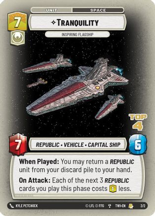 Tranquility - Inspiring Flagship (2/2) (Top 4) (2/2) [Store Showdown Promos] - Fantasy Flight Games - Card Brawlers | Quebec | Canada |