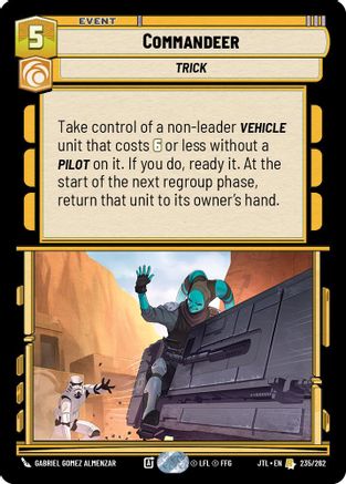 Commandeer (235/262) (235/257) [Jump to Lightspeed] - Fantasy Flight Games - Card Brawlers | Quebec | Canada |