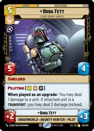 Boba Fett - Feared Bounty Hunter (189/262) (189/257) [Jump to Lightspeed] - Fantasy Flight Games - Card Brawlers | Quebec | Canada |