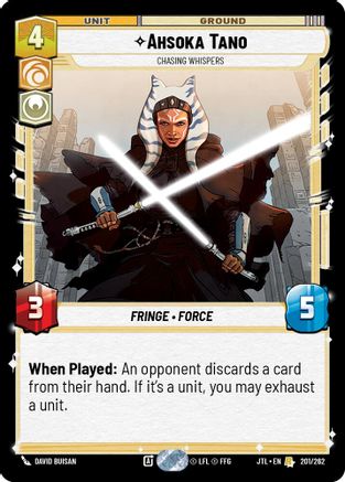Ahsoka Tano - Chasing Whispers (201/252) (201/252) [Jump to Lightspeed] - Fantasy Flight Games - Card Brawlers | Quebec | Canada |