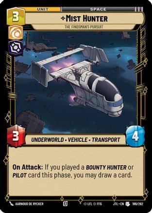Mist Hunter - The Findsman's Pursuit (186/262) (186/257) [Jump to Lightspeed] - Fantasy Flight Games - Card Brawlers | Quebec | Canada |
