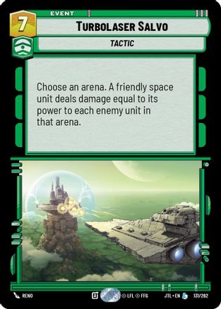 Turbolaser Salvo (131/262) (131/257) [Jump to Lightspeed] - Fantasy Flight Games - Card Brawlers | Quebec | Canada |
