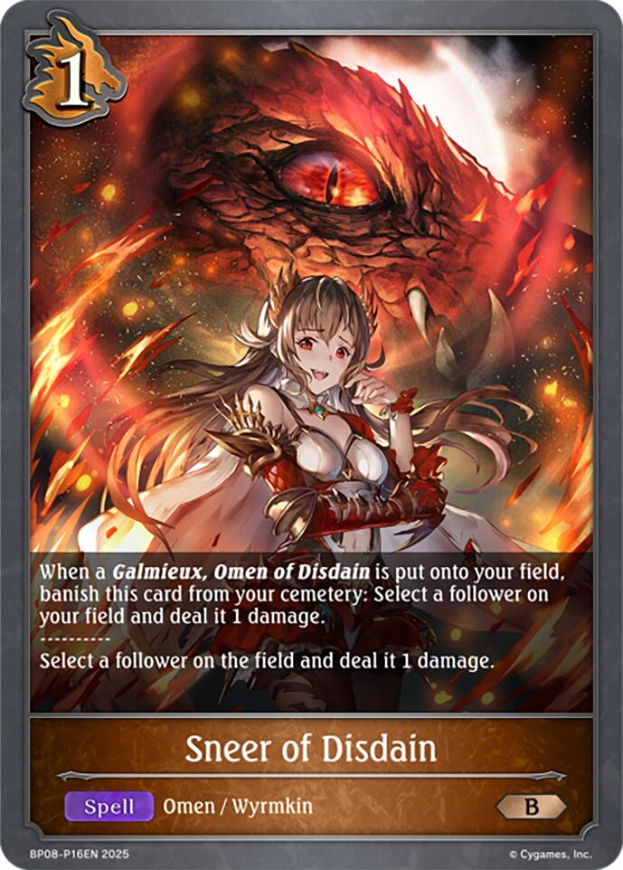 Sneer of Disdain - P16EN (Foil) (BP08-P16EN) [Alterchaotica] - Bushiroad - Card Brawlers | Quebec | Canada |