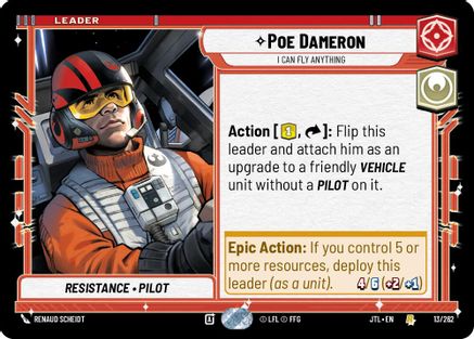 Poe Dameron - I Can Fly Anything (013/262) (013/257) [Jump to Lightspeed] - Fantasy Flight Games - Card Brawlers | Quebec | Canada |