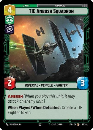 TIE Ambush Squadron (087/262) (087/257) [Jump to Lightspeed] - Fantasy Flight Games - Card Brawlers | Quebec | Canada |