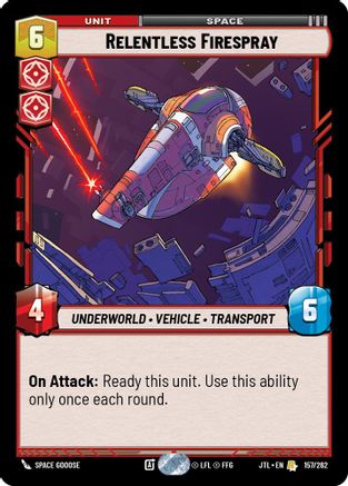 Relentless Firespray (157/262) (157/257) [Jump to Lightspeed] - Fantasy Flight Games - Card Brawlers | Quebec | Canada |