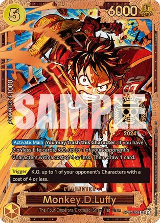 Monkey.D.Luffy (Championship 2024 World Final 3rd Place) (OP07-109) - One Piece Promotion Cards Foil