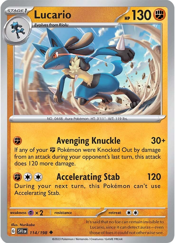 Lucario (114/198) [Scarlet & Violet: Base Set] - Pokémon - Card Brawlers | Quebec | Canada |