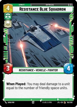 Resistance Blue Squadron (102/262) (102/262) [Jump to Lightspeed] - Fantasy Flight Games - Card Brawlers | Quebec | Canada |
