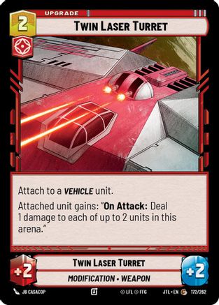 Twin Laser Turret (172/262) (172/262) [Jump to Lightspeed] - Fantasy Flight Games - Card Brawlers | Quebec | Canada |