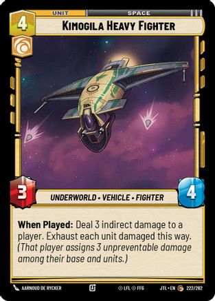 Kimogila Heavy Fighter (222/262) (222/262) [Jump to Lightspeed] - Fantasy Flight Games - Card Brawlers | Quebec | Canada |