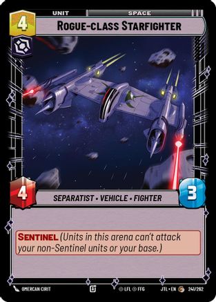 Rogue-class Starfighter (241/262) (241/262) [Jump to Lightspeed] - Fantasy Flight Games - Card Brawlers | Quebec | Canada |