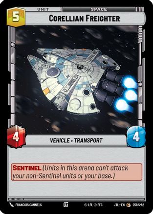 Corellian Freighter (258/262) (258/262) [Jump to Lightspeed] - Fantasy Flight Games - Card Brawlers | Quebec | Canada |