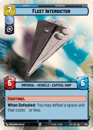 Fleet Interdictor (302) (Hyperspace) (302) [Jump to Lightspeed] - Fantasy Flight Games - Card Brawlers | Quebec | Canada |