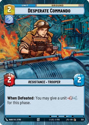 Desperate Commando (322) (Hyperspace) (322) [Jump to Lightspeed] - Fantasy Flight Games - Card Brawlers | Quebec | Canada |