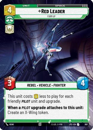 Red Leader - Form Up (363) (Hyperspace) (363) [Jump to Lightspeed] - Fantasy Flight Games - Card Brawlers | Quebec | Canada |