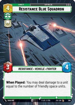 Resistance Blue Squadron (364) (Hyperspace) (364) [Jump to Lightspeed] - Fantasy Flight Games - Card Brawlers | Quebec | Canada |