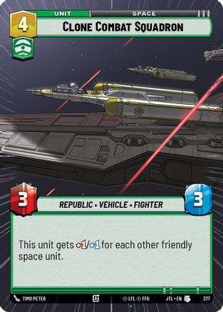 Clone Combat Squadron (377) (Hyperspace) (377) [Jump to Lightspeed] - Fantasy Flight Games - Card Brawlers | Quebec | Canada |