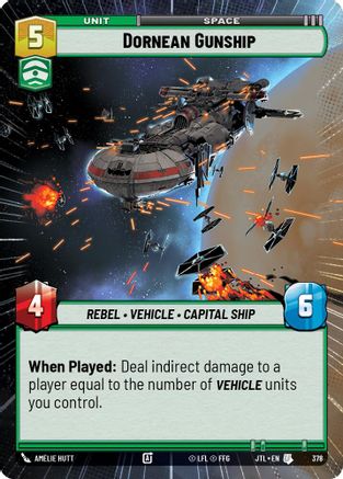 Dornean Gunship (378) (Hyperspace) (378) [Jump to Lightspeed] - Fantasy Flight Games - Card Brawlers | Quebec | Canada |