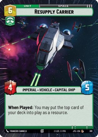 Resupply Carrier (381) (Hyperspace) (381) [Jump to Lightspeed] - Fantasy Flight Games - Card Brawlers | Quebec | Canada |