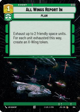 All Wings Report In (384) (Hyperspace) (384) [Jump to Lightspeed] - Fantasy Flight Games - Card Brawlers | Quebec | Canada |