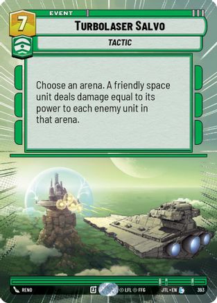 Turbolaser Salvo (393) (Hyperspace) (393) [Jump to Lightspeed] - Fantasy Flight Games - Card Brawlers | Quebec | Canada |