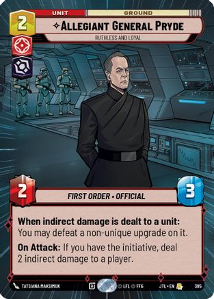 Allegiant General Pryde - Ruthless and Loyal (395) (Hyperspace) (395) [Jump to Lightspeed] - Fantasy Flight Games - Card Brawlers | Quebec | Canada |