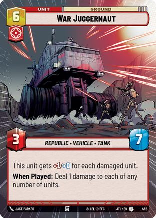 War Juggernaut (432) (Hyperspace) (432) [Jump to Lightspeed] - Fantasy Flight Games - Card Brawlers | Quebec | Canada |
