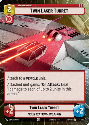 Twin Laser Turret (434) (Hyperspace) (434) [Jump to Lightspeed] - Fantasy Flight Games - Card Brawlers | Quebec | Canada |