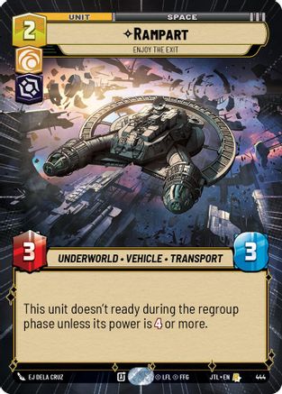 Rampart - Enjoy the Exit (444) (Hyperspace) (444) [Jump to Lightspeed] - Fantasy Flight Games - Card Brawlers | Quebec | Canada |