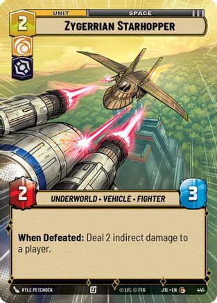 Zygerrian Starhopper (445) (Hyperspace) (445) [Jump to Lightspeed] - Fantasy Flight Games - Card Brawlers | Quebec | Canada |