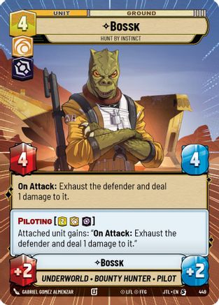 Bossk - Hunt By Instinct (449) (Hyperspace) (449) [Jump to Lightspeed] - Fantasy Flight Games - Card Brawlers | Quebec | Canada |