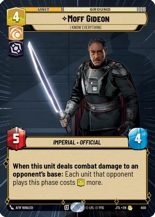 Moff Gideon - I Know Everything (450) (Hyperspace) (450) [Jump to Lightspeed] - Fantasy Flight Games - Card Brawlers | Quebec | Canada |