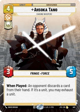 Ahsoka Tano - Chasing Whispers (463) (Hyperspace) (463) [Jump to Lightspeed] - Fantasy Flight Games - Card Brawlers | Quebec | Canada |