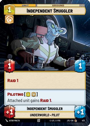 Independent Smuggler (473) (Hyperspace) (473) [Jump to Lightspeed] - Fantasy Flight Games - Card Brawlers | Quebec | Canada |