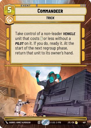 Commandeer (497) (Hyperspace) (497) [Jump to Lightspeed] - Fantasy Flight Games - Card Brawlers | Quebec | Canada |