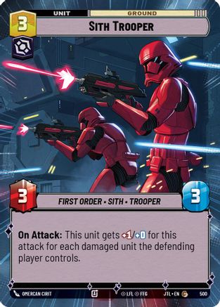 Sith Trooper (500) (Hyperspace) (500) [Jump to Lightspeed] - Fantasy Flight Games - Card Brawlers | Quebec | Canada |