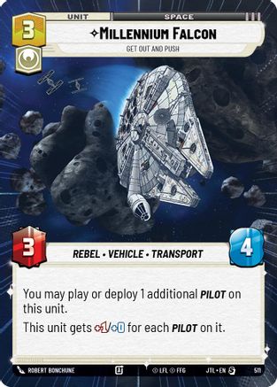 Millennium Falcon - Get Out And Push (511) (Hyperspace) (511) [Jump to Lightspeed] - Fantasy Flight Games - Card Brawlers | Quebec | Canada |