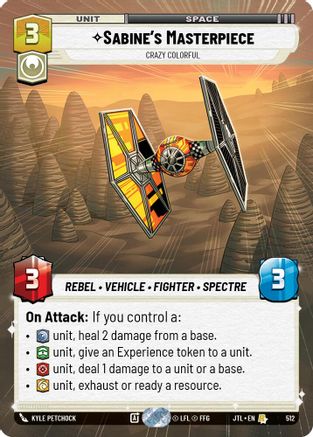 Sabine's Masterpiece - Crazy Colorful (512) (Hyperspace) (512) [Jump to Lightspeed] - Fantasy Flight Games - Card Brawlers | Quebec | Canada |