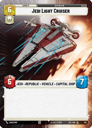 Jedi Light Cruiser (513) (Hyperspace) (513) [Jump to Lightspeed] - Fantasy Flight Games - Card Brawlers | Quebec | Canada |
